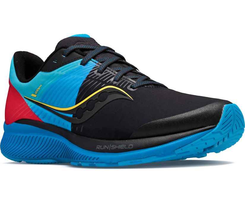 Saucony Guide 14 Runshield Women's Running Shoes Black / Blue / Red | AU 149LISH